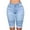 Light Blue, variant on Kaemgyyd Bermuda Shorts for Women High Waisted Trendy Knee Length Jean Shorts Casual Slim Fit Straight Leg Stretchy Denim Shorts