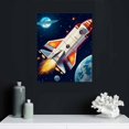 thumbnail image 4 of JEUXUS Dinosaur Outer Space Art Print, Solar System Planet Canvas Poster,Set Of 16x20in Animal Astronaut Wall Art For Room Decor, 4 of 4