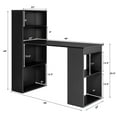 thumbnail image 4 of Giantex Computer Desk w/Bookcase, 48” Modern Compact Writing Desk, Reversible Study Workstation for Home, Office & Dorm, Easy Assembly, Black, 4 of 10
