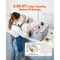 thumbnail image 3 of KFFKFF Commercial Hard Ice Cream Machine, 500W 1.32 Gal/Hour, Gelato Hard Serve Ice Cream Maker with 2.8L 304 Stainless Steel Cylinder, 3 of 9