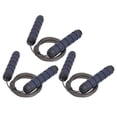 thumbnail image 4 of Cuerda de saltar de alambre de acero con rodamientos de 3 piezas para adultos, fitness, gimnasio, pérdida de peso, ajustable, color negro y azul., 4 of 14