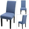thumbnail image 3 of 6 Pcs Dining Chair Slipcover,High Stretch Removable Washable Chair Seat Protector Cover for Home Party Hotel Wedding Ceremony (Gray Blue), 3 of 8