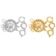 thumbnail image 1 of Uxcell 2Pack Cierres para Collar en Capas 3 Cuerdas Convertidor de Cierre de Deslizamiento, Plata y Oro, 1 of 7