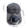 thumbnail image 6 of Yooshoverk Solar Fan Cap - Baseball Hat w/ Built In Cooling Fan & Neck Shield - UPF 50+ Sun Hat for Outdoor - Rechargeable via USB/Sun, 6 of 6
