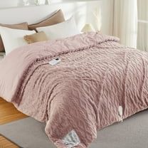 JoanKaren Electric Heated Blanket King Size 104"x90",6 Heat Levels & 2-10 Hours Auto-Off Over-Heat Protection,Wireless LCD Controller,Pink