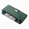 thumbnail image 3 of Detachable Magnetic Case Wallet For Samsung S23 FE Compatible with MagSafe Wireless Charging Phone Cover Multi Card Slots Cash Coin Zipper Pocket RFID Blocking For Samsung Galaxy S23 FE, Green, 3 of 9