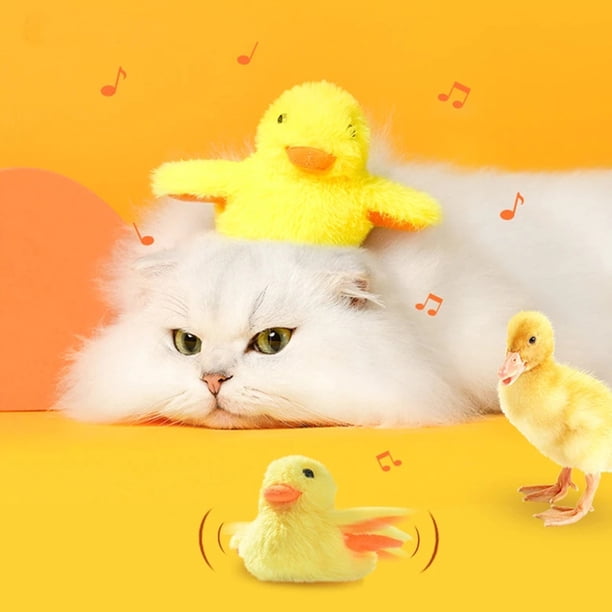 juguete para gatos con hierba gatera, pato de peluche recargable por USB, juguete electrónico interactivo con sonidos realistas, para masticar, entretener y ejercitar a tu gatito.