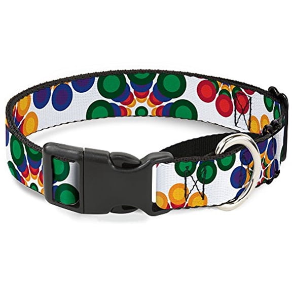 Buckle-Down MGC-W34261-WL Psychedelic Daisies C U White Multicolor Martingale Dog Collar