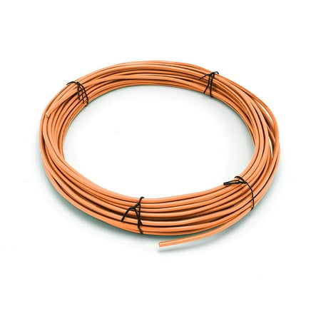 - THE CIMPLE CO - Solid Copper Grounding Wire | Proudly Made in America | Ground Protection Satellite Dish Off-Air TV Signal | UV Jacketed Antenna Electrical Shock # 14 Gauge AWG THHN | Orange 25 FT