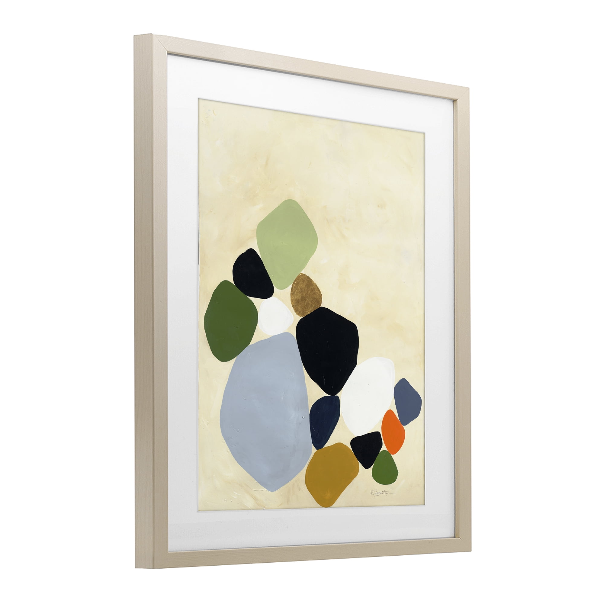 Stupell Industries Balanced Shapes Cluster Birch Framed Print Under Glass, design by Ruth Fromstein