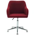 thumbnail image 2 of vidaXL Swivel Dining Chairs 2 pcs Wine Red Fabric, 2 of 5
