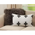 thumbnail image 4 of Fennco Styles Black & White Reversible Plush Sign Decorative Throw Pillow 16"W x 23"L, 4 of 6