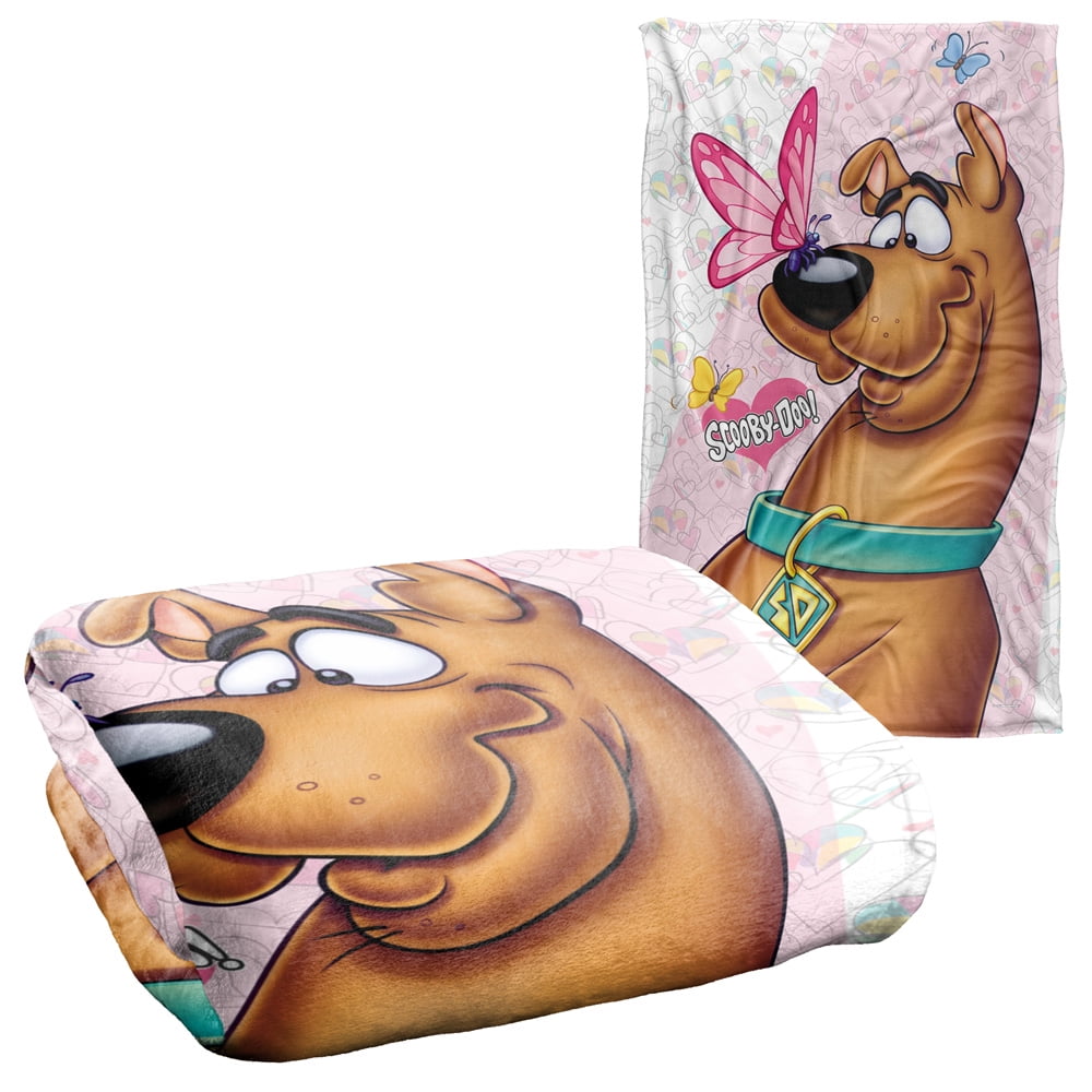 New Scooby Doo Vibrant Plush Fleece Throw Gift Blanket Cartoon Movie Dog Canine 