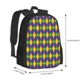 thumbnail image 3 of Vsdgher Mardi Gras Print Backpack for Women Men School Bookbag with Laptop Compartment for College Work Travel, Simple Fashion Casual Daypack, Fit 15" Laptop, 3 of 8