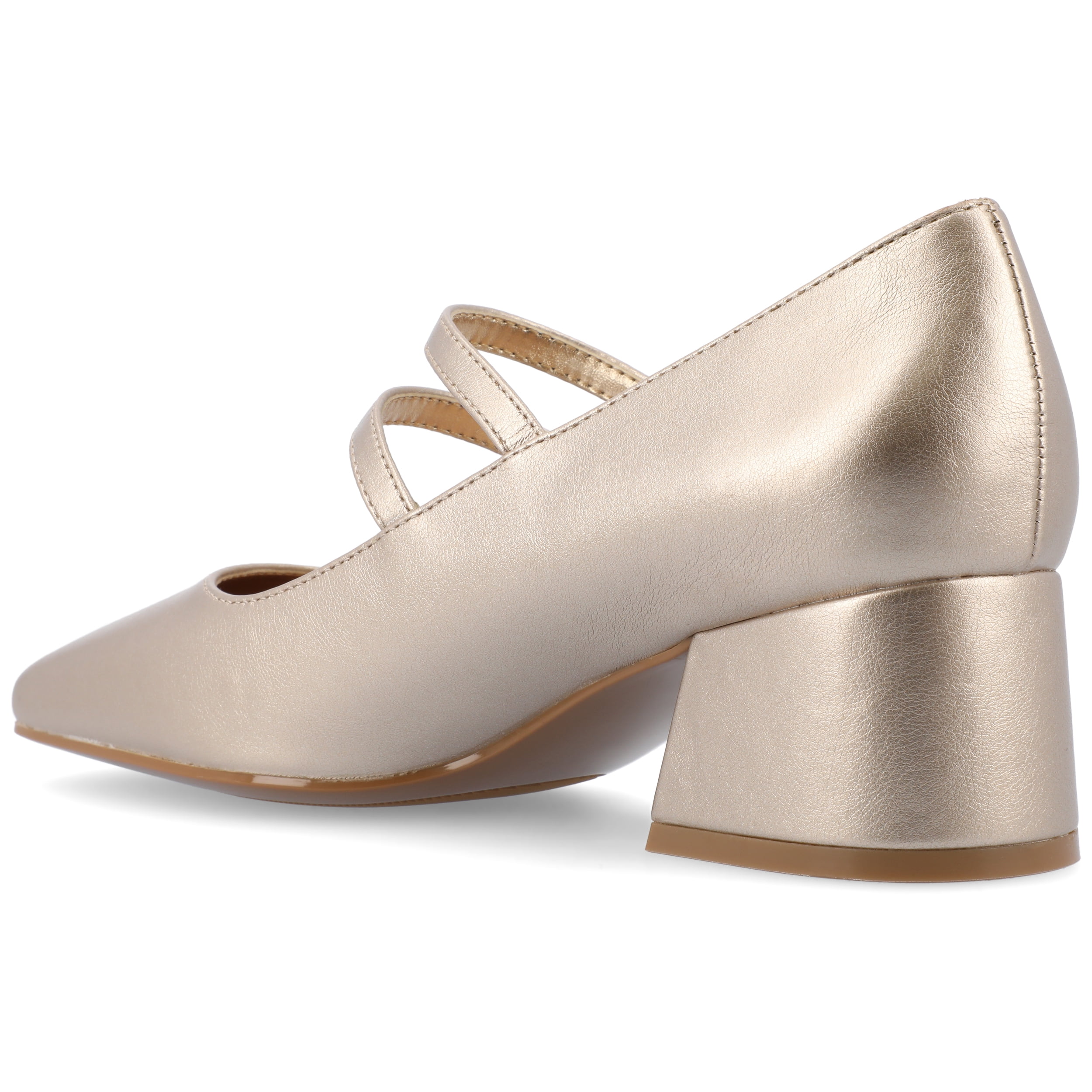 Journee Womens Nally Faux Leather Mary Jane Pumps
