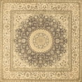 thumbnail image 1 of Ahgly Company Indoor Square Medallion Brown Traditional Area Rugs, 8' Square, 1 of 4