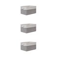 thumbnail image 1 of maskred Sac de Rangement Robuste et Durable pour Espace Bien Organisé Boîte de Rangement Pliable avec Poignée Coton Multifonctionnel Gris+blanc 3Ensemble, 1 of 6