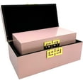 thumbnail image 6 of Galt International Storage Box Set Decorative Storage Box w/Hinged Lid Classic Design Wood Decor Boxes with Geometric Clasp Storage for Bedroom & Home - Set of 2 (Pink & Gold), 6 of 14