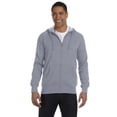 thumbnail image 1 of Sudadera con capucha y cremallera completa jaspeada orgánica/reciclada para hombre ATHLETIC GREY M econsciente EC5680, 1 of 1