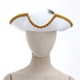 thumbnail image 6 of Hsqqdc Unisex Tricorn Colonial Pirate Hat, Historical Hat for Party, 6 of 7