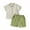Green, variant on Musuos Kids Boys Summer Outfits 6 12 18 24M 3 4Y Short Sleeve Turn-Down Collar Shirts and Elastic Waist Shorts Toddler Clothes Set
