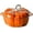 Orange, variant on 4 qt Pumpkin Dutch Oven, Pumpkin Cocotte Cast Iron Dutch Oven, Stew Soup Pot with Lid, Serves 3-5, For Fall Thanksgiving Decor, Halloween Decor