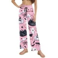 thumbnail image 3 of MLQIDK Womens Plus Size Fall Pajamas Halloween Loose fit Pumpkin Bat Ghost Print Pajama Pants Elastic Waist Drawstring Pajamas Funny Fall Pjs, 3 of 4