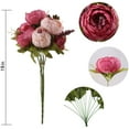 thumbnail image 2 of Visland Artificial Flowers Silk Peony Flower Vintage Peonies Bouquet DIY Wreath for Home Wedding Centerpieces Decor, 2 of 7