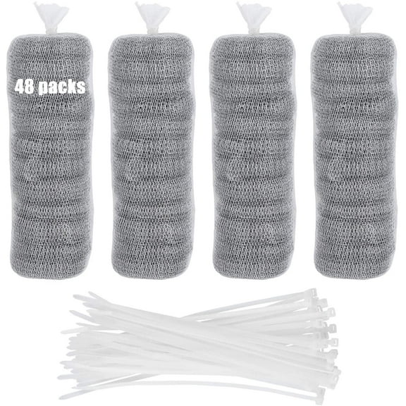 48 PCS Lint Traps Washing Machine Lint Trap Stainless Steel lint Snare Traps Laundry Mesh Washer Hose Filter Washing Machine Lint Snare,Lint Traps Hose Screen Filter Catcher with 48 Nylon Cable Ties