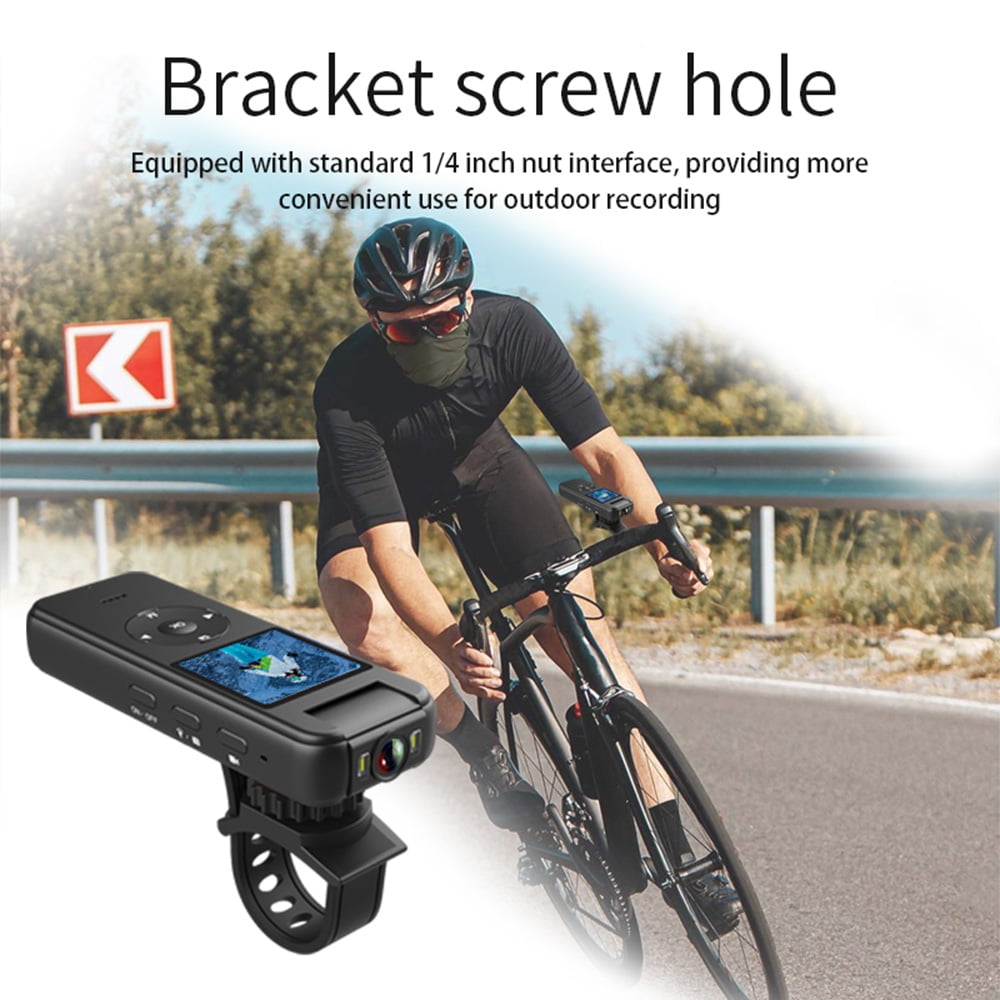 4K WiFi Body Camera with Audio and Video Recording Wearable Body Cam Mini Clip-on Camera Camcorder with 180° Rotatable Lens LED Fill Lights Speaker Magnetic Back Clip Bicycle Stand for Law