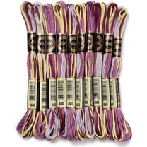 6 Strands Purple Variegated Embroidery Floss Gradient Color Stitch Threads Friendship Bracelet String Polyester Threads Bulk for Jewelry Making Sewing Bracelet Knitting Stitching Craft
