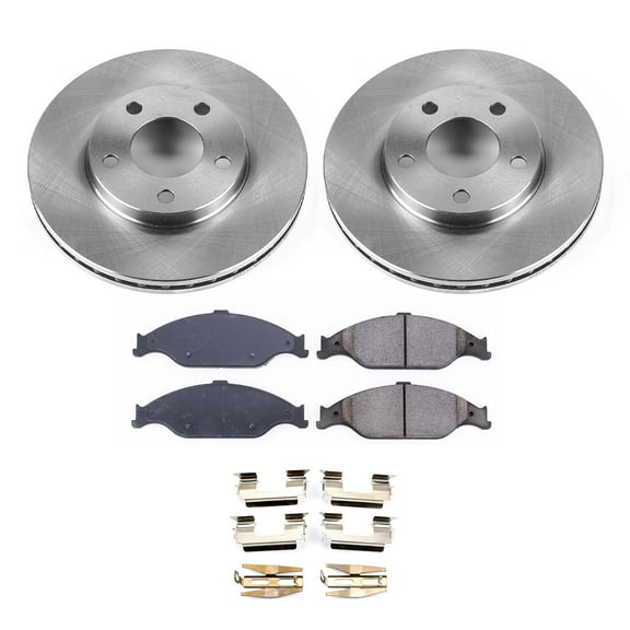 Ultimate Brakes Front Semi-Metallic Brake Pad and Rotor Kit with Hardware WM80704