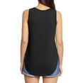 thumbnail image 5 of Women U Neck Solid Color Side Split Scoop Hem Tank Top, 5 of 5