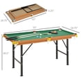 thumbnail image 2 of Soozier 55" Mini Pool Table Portable Billiard Table Includes Cues, Ball, Chalk, Rack, Green, 2 of 7
