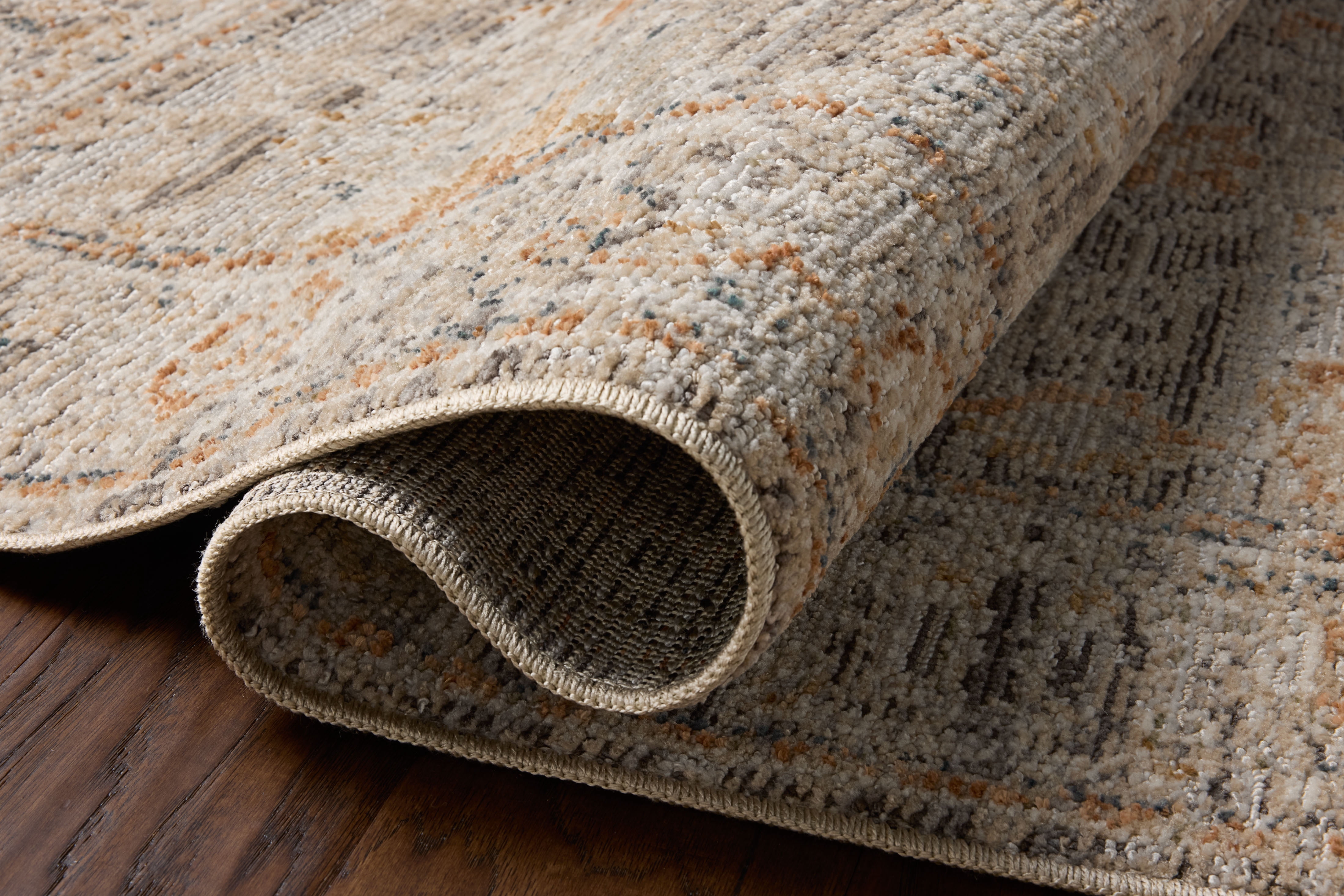 Loloi Milena Charcoal / Apricot 4'-0" x 10'-0" Area Rug