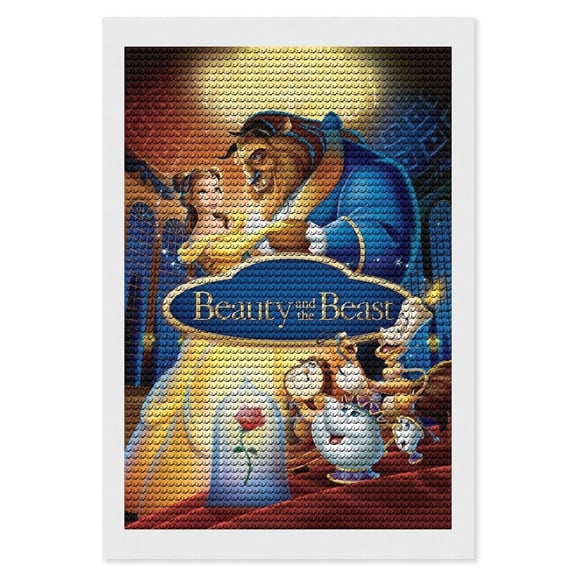 Beauty The Be-as Diamond Art Kits DIY 5D Anime Painting by Number Kits Full Drills for Adults Crystal Pictures Arts Craft for Home Wall Decor Gift 8"×12"