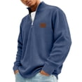 thumbnail image 2 of Men's Vintage Corduroy Long-Sleeve Top | Zip-Up Stand Collar Stylish Casual Shirt For Daily & Outing Wear, Size: S-5XL, 2 of 5