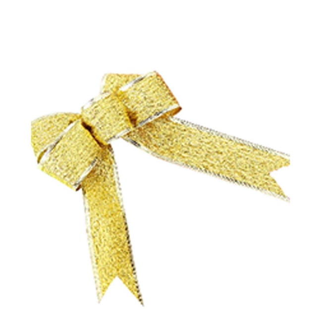 Kearding Ligero Bowknot Adornos de Navidad Cinta Flor Impermeable Árbol Decoración Arcos Nudo Festival Fiesta Boda Celebración Kits de decoración para fiestas Oro Kearding HA068220-03