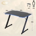 thumbnail image 7 of CL.HPAHKL 40/48Inch Gaming Desk Computer Desk for Small Area Corner, Z-shape Gaming Desk with Headphone Hook Gaming Table for PC Computer Table and Desks Small Portable Computer Desk Gaming PC Desk, 7 of 7
