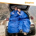 thumbnail image 4 of KingCamp Double Sleeping Bag with 2 Pillows for Adults, Queen size Water-resistant 2-in-1 Sleeping Bag for Outdoor & Indoors (Blue,6.8℉-41℉), 4 of 7