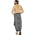 thumbnail image 3 of HAPPY BAY Men's Regular Swimwear Sarong Long Pareo Beach Wrap One Size Black, Animal Summer Vacation Aloha, 3 of 5