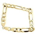 thumbnail image 2 of 10K Yellow Gold 9.80mm Plain Hollow Fiagro Link Bracelet Lobster Clasp 8 Inch, 2 of 3