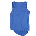 thumbnail image 2 of bar III Womens Faux-Wrap Sleeveless Blouse Top, Blue, X-Small, 2 of 2