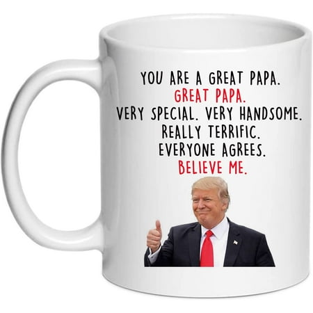 Donald Trump Dad Coffee Mugs - Novelty Dad Gifts From Daughter/Son/Wife – You Are A Great Dad, Step-Dad, Daddy, Pappy Gag Gifts for Birthday/Christmas 11oz(dad gifts)