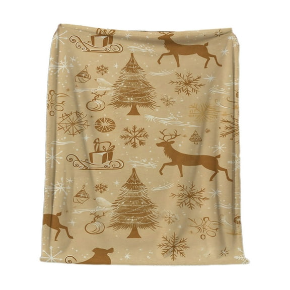 Yhmxh Christmas Throw Blanket, Fuzzy Fluffy Soft Cozy Blanket, Fleece Plush Microfiber Blanket for Couch Bed Sofa, Comfort Luxury Velvet Super Soft Christmas Prints Fleece Blanket 30 x 40 inch