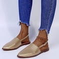 thumbnail image 4 of Sandalias planas con hebilla trasera caladas en punta informales de color sólido para mujer a la moda Wmkox8yii shjk5547, 4 of 7