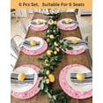 thumbnail image 4 of 15 Inch Round Placemats Set of 6, Pink Christmas Non Slip Heat Insulation PP Table Mats, Snowman Xmas Tree Ball Gifts Winter Washable Place Mats for Kitchen Dining Party Table Decor, 4 of 7