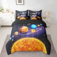 thumbnail image 2 of jejeloiu Outer Space 7-Piece Bedding Comforter Set,Galaxy Planet King Bedding Sets For Boys Kids Reversible, 2 of 8