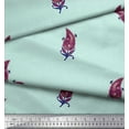thumbnail image 2 of Soimoi Silk Fabric Artistic Leaves Printed Fabric 1 Yard 42 Inch Wide, 2 of 5