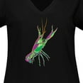 thumbnail image 4 of Inktastic Mardi Gras Crayfish Artsy Women's Plus Size V-Neck T-Shirt, 4 of 5